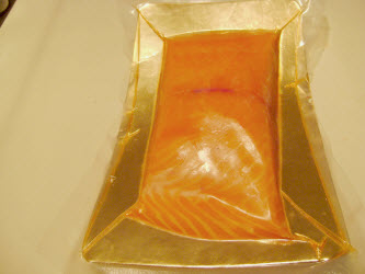 Premium scottish salmon in package from catalina op